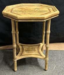 Hand Painted Octagonal Side Table