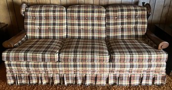 Clayton Marcus Upholstered Plaid Couch