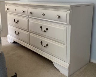 6 Drawer Solid Wood White Dresser