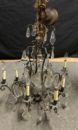 Iron And Crystal Chandelier