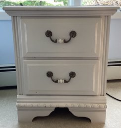 White 2 Drawer Night Stand