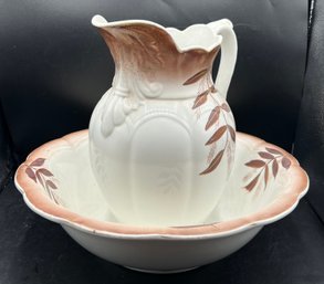 Staffordshire Basin And Pitcher By Maddock