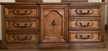 Solid Wood 9 Drawers Credenza