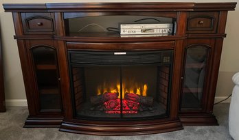 Fireplace Mantel Media Center With Intertek Electric Heater Fireplace Insert