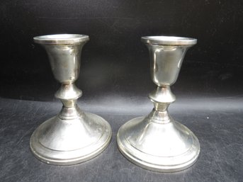 Towle Sterling Weighted & Reinforced Candleholders/#734 - Set Of 2