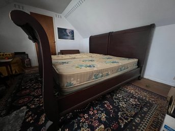 Wooden Sleigh Bed Frames 2 Twin Size Bed Frames