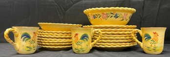 Home Rooster China Dinnerware, 20 Piece Lot