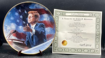 Franklin Mint Certified John F Kennedy Plate # 24107