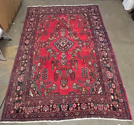 Hand Knotted Area Rug 110.5l X 74w