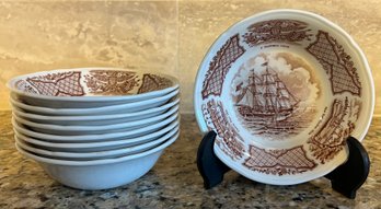 Fair Winds Stafford England Bowl Set - 9 Piece Lot