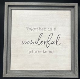 Together Is A Wonderful Place To Be Wood Wall Decor