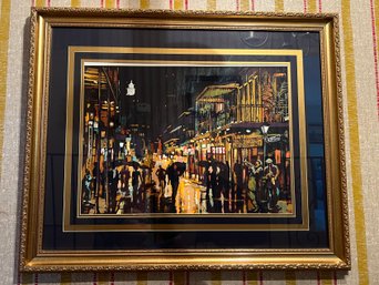 Artist Signed Bourbon Street Print Framed