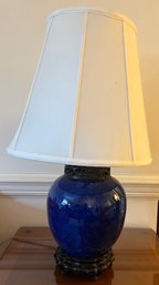 Chinese Cobalt Blue Table Lamp