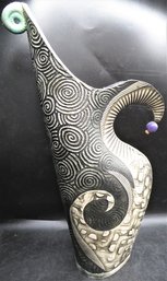 Rare Schiesel-Harris Abstract Handmade Art Pottery Vase