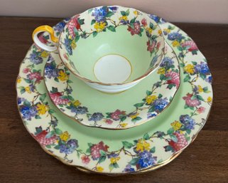 Aynsley England Porcelain Tea Cup, Saucer & Salad Plate