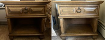 Solid Wood Single Drawer End Tables - 2 Pieces