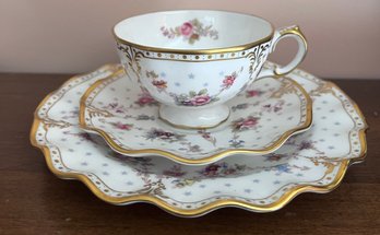 Royal Crown Derby England Bone China Tea Cup, Saucer, Salad Plate