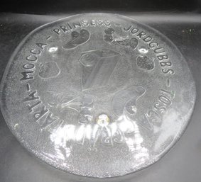 Mocca Prinsess Jordgubbs Tosca Graddtarta Glass Plate