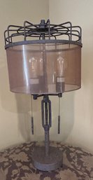 Franklin Iron Works Lock Arbor Industrial Table Lamp