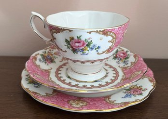 Royal Albert Lady Carlyle Bone China Tea Cup, Saucer & Bread Plate