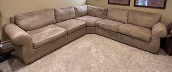 Pottery Barn Ultra Suede 4 Piece Sectional Washable