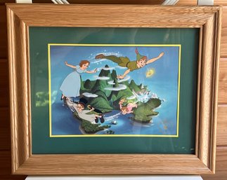 Walt Disneys Peter Pan Disney Store Lithograph Framed