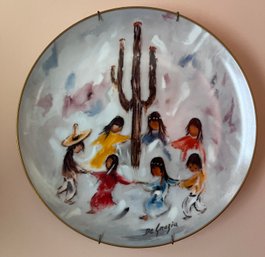 Degrazia Signed 'the World Children Series-Saguaro Dance' Decorative Plate