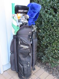 Golf Bag With 14 Clubs & Ball Retriever