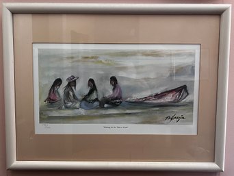 Degrazia 'waiting For The Tide To Come' Framed Print With COA #1143/1500