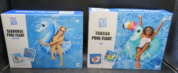 High Five Toucan & Seahorse Pool Floats - Lot Of 2 - New In Box