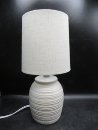 Modern White Ceramic Table Lamp With Shade