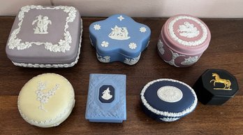 Assorted Wedgewood Trinket Boxes -7 Pieces