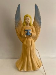 Vintage Blow Mold Light Up Christmas Angel 18 Inches