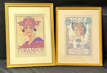 Edizioni Framed Prints Turandot And Tosca, 2 Piece Lot