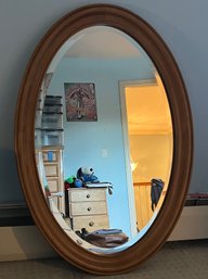 Ethan Allen Oval Beveled Mirror