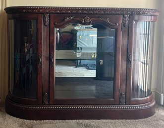 Marble Top Brown Cherry Server Dining Room Buffet