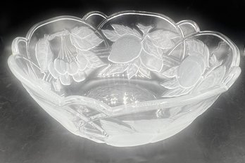 Frosted And Embossed Serving Bowl