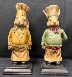 Sterling Industries French Bunny Rabbit Chef Figurines
