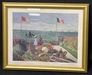 Claude Monet Terrace At Sainte-adresse Framed Print