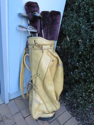 Golf Bag With 8 Assorted Golf Clubs