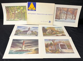 New Jersey Tercentenary Prints, Lot Of 6