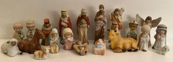 Porcelain Nativity Scene Figurines - 20 Pieces