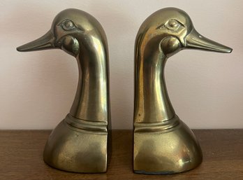 Leonard Solid Brass Collection Duck Bookends