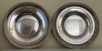 Rodgers Sterling Silver Pierced Shallow Bowls, 8.10 OZT Total, 2 Pieces