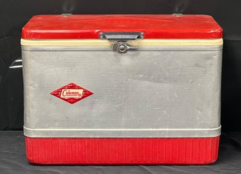 Coleman Red & Silver Cooler