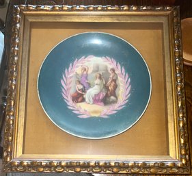 Framed Germen Porcelain Plate