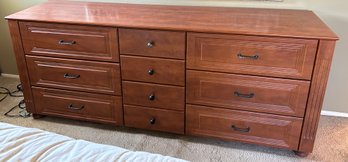 10 Draw Cherry Wood Colored Dresser