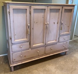 Beige 4 Draw 3 Cabinet Armoire