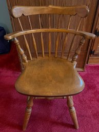Bent Brothers Solid Wood Swivel Chair