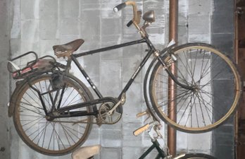 Antique Durkopp Bike With Child Safety Seat On Rear